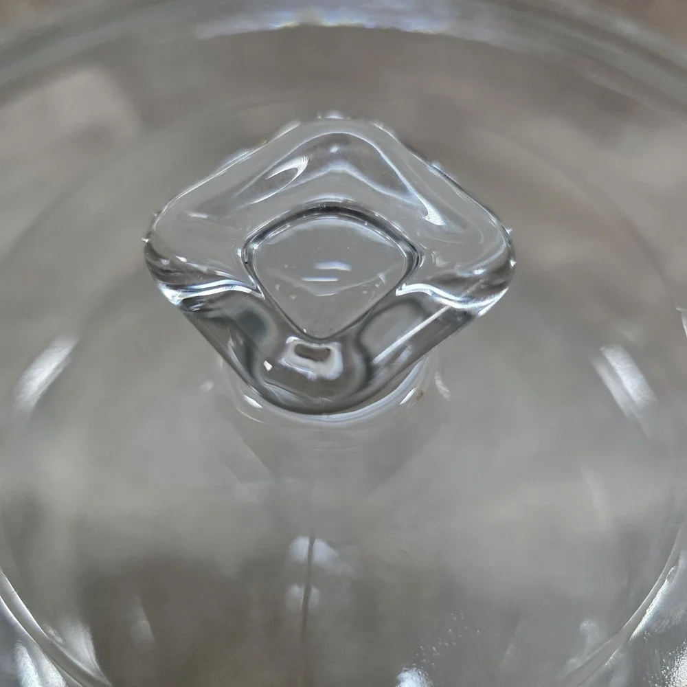 Vintage Anchor Ovenware Clear Glass 2 Qt Casserole Dish With Lid 9